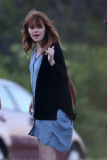 *EXCLUSIVE* Emma Stone leaves set after a serious discussion with crew