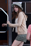 *EXCLUSIVE* Emma Stone leaves set after a serious discussion with crew