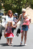 Tori Spelling takes the kids to a pool party amidst her marriage troubles with Dean McDermott