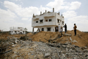 72 hour truce in the Gaza Strip, Gaza Palestinian Territories - 05 Aug 2014