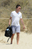EXC - NOEL GALLAGHER AND WIFE SARA MACDONALD AT THE BEACH IN SPAIN