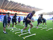 UEFA Supercup Football Training and Press Conference, Cardiff City Stadium, Cardiff, Wales, Britain - 11 August 2014