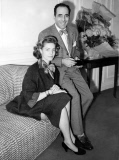 Actors Humphrey Bogart 1899 - 1957 and Lauren Bacall 1924 -
