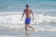 *EXCLUSIVE* David Beckham has a fun day at the beach