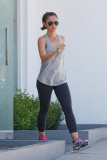 Minka Kelly looks very sporty after a workout