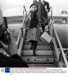 BRIGITTE BARDOT ARRIVING AT LONDON HEATHROW AIRPORT WITH HER HUSBAND GERMAN INDUSTRIALIST SOCIALITE PLAYBOY GUNTER SACHS. BARDOT FLEW IN FOR COSTUME FITTINGS FOR HER FORTHCOMING FILM "SHALAKO", IN WHICH SHE STARS WITH SEAN CONNERY. 28TH NOVEMBER 1967.