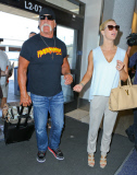 Hulk Hogan self promotion at LAX