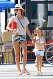 Alessandra Ambrosio gets Anja a frozen treat after hitting the nail salon