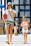 Alessandra Ambrosio gets Anja a frozen treat after hitting the nail salon