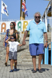 Exclusif: Flavio Briatore, sa femme Elisabetta et leur fils Falco en vacances en Sardaigne. SLF