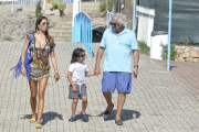 Exclusif: Flavio Briatore, sa femme Elisabetta et leur fils Falco en vacances en Sardaigne. SLF