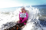 Girl in a bottle washes up on Brighton beach, Britain - 21 Aug 2014