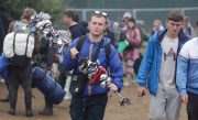 Leeds Festival ... Die Zeltstadt nach Ende des Musikfestivals