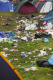 Leeds Festival ... Die Zeltstadt nach Ende des Musikfestivals