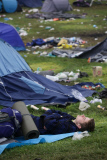 Leeds Festival ... Die Zeltstadt nach Ende des Musikfestivals