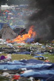 Leeds Festival ... Die Zeltstadt nach Ende des Musikfestivals