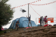 Leeds Festival ... Die Zeltstadt nach Ende des Musikfestivals
