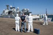Boat carrying African Migrants capsizes crossing the Mediterranean sea, Italy - 26 Aug 2014
