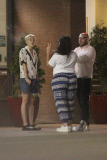 *EXCLUSIVE* Miley Cyrus takes a smoke break with friends at Firefly **MUST CALL FOR PRICING**