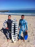 Wetsuits launched that fool sharks into not attacking the wearer, Fremantle, Australia - Aug 2014