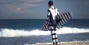 Wetsuits launched that fool sharks into not attacking the wearer, Fremantle, Australia - Aug 2014