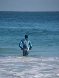 Wetsuits launched that fool sharks into not attacking the wearer, Fremantle, Australia - Aug 2014