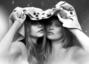 Kate Moss and Cara Delevigne for Burberry.