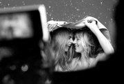 Kate Moss and Cara Delevigne for Burberry.
