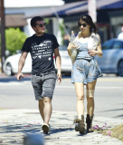 EXC - JOSH HUTCHERSON AND CLAUDIA TRAISAC IN LOS ANGELES!
