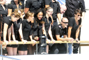 RIHANNA HAVING HER PICTURE TAKEN WITH THE CREW