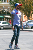 *EXCLUSIVE* AJ McLean plays it cool in Calabasas