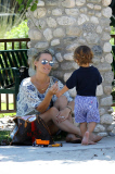 It's playtime for Molly Sims and her curly-haired cutie