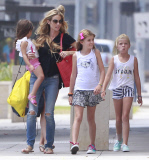 Exclusive... Denise Richards Takes Her Girls To The Jewish Federation Goldsmith Center 