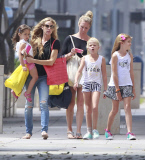 Exclusive... Denise Richards Takes Her Girls To The Jewish Federation Goldsmith Center 