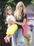 Exclusive... Denise Richards Takes Her Girls To The Jewish Federation Goldsmith Center 