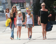 Exclusive... Denise Richards Takes Her Girls To The Jewish Federation Goldsmith Center 