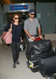 Natalie Portman and Benjamin Millepied minus baby Aleph arrive at LAX
