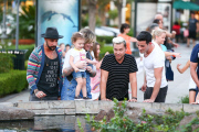 *EXCLUSIVE* Backstreet Boys¿ Lance Bass and A.J McLean reunite for dinner with the family