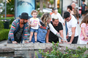 *EXCLUSIVE* Backstreet Boys¿ Lance Bass and A.J McLean reunite for dinner with the family