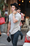 Nick Jonas and Joe Jonas Having Lunch in Soho