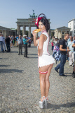 Promoshooting Wiesn 2014 mit Micaela Schäfer am Brandenburger Tor