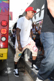 Chris Brown crisscrosses LA as he promotes his latest album, `X¿