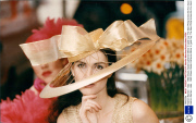 Fashion Women - Hats - 1993 Shows: Model Catherine Milner In 'gold Cup' The New Philip Somerville For Ascot