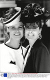 Women Hat Fashions 1987 Josanne Haydon Pearce Wearing Yellow And Black Curl Hat By Siggi And Carol Dean Wearing Black Organdie Petal Hat By Philip Somerville