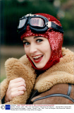 Fashion - Women - Hats - 1990 - From Hat Designer Philip Somerville Collection ... Rhonda Gibb In Somerville's Flying Helmet And Goggles ...