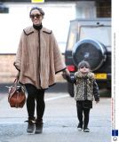 Myleene Klass and her daughter out and about in London, Britain - 19 Nov 2013