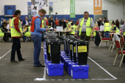 Scottish Independence Referendum Count Collation Event, Royal Highland Centre, Ingliston, Edinburgh, Scotland, Britain - 18 Sep 2014