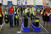 Scottish Independence Referendum Count Collation Event, Royal Highland Centre, Ingliston, Edinburgh, Scotland, Britain - 18 Sep 2014