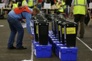 Scottish Independence Referendum Count Collation Event, Royal Highland Centre, Ingliston, Edinburgh, Scotland, Britain - 18 Sep 2014