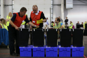 Scottish Independence Referendum Count Collation Event, Royal Highland Centre, Ingliston, Edinburgh, Scotland, Britain - 18 Sep 2014